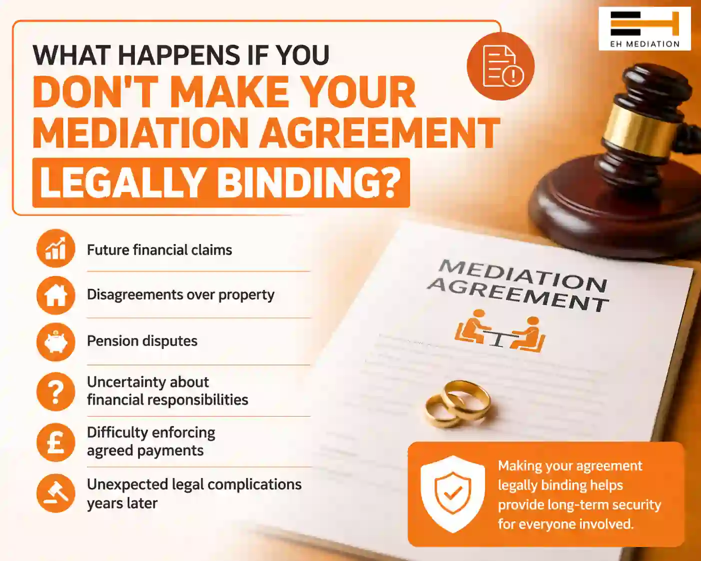 What Happens If You Don't Make Your Mediation Agreement Legally Binding Potters Bar?